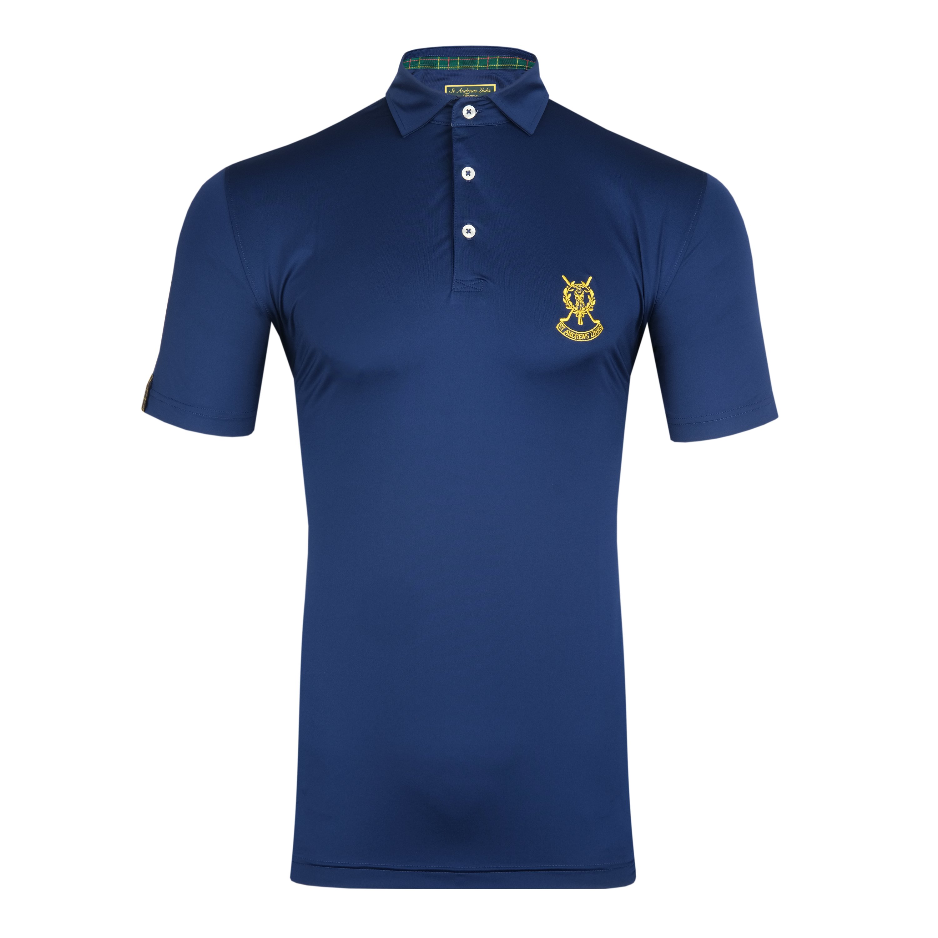 St Andrews Tartan Plain Polo