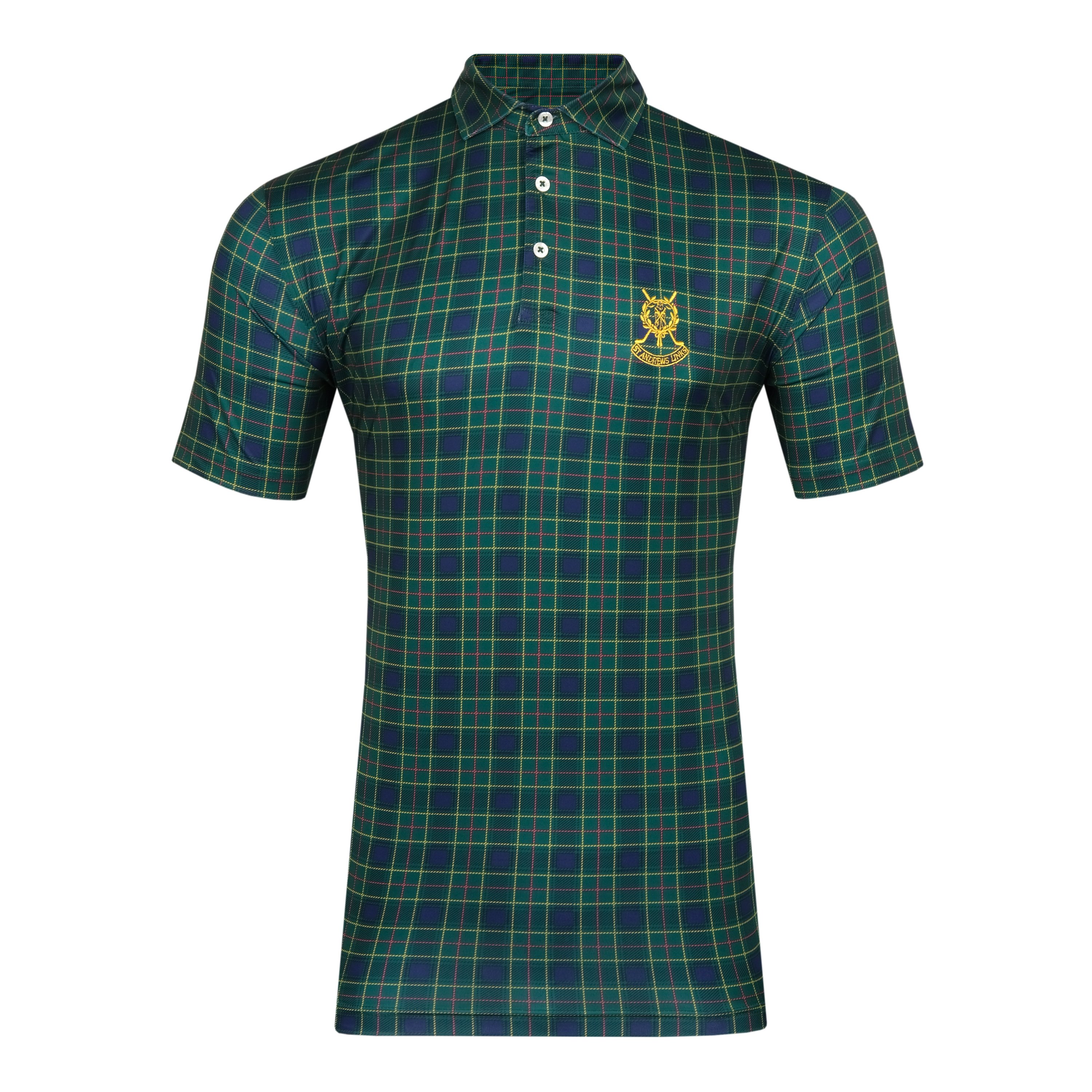 St Andrews Tartan Pattern Polo